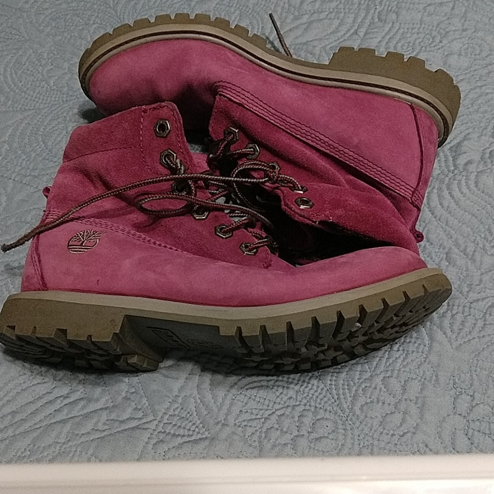 Pink Timberland boots - women's size 6